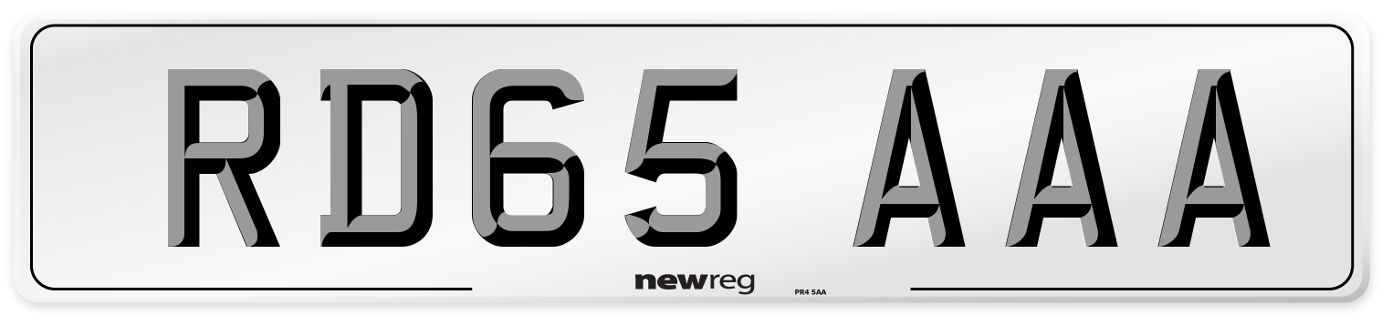 RD65 AAA Number Plate from New Reg